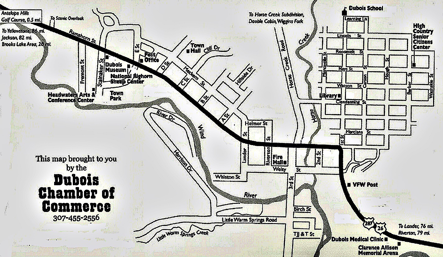 Dubois Town Map