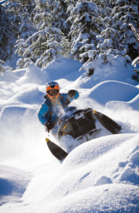 Snowmobiling in Dubois, Wyoming